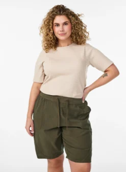 Lockere Shorts aus Baumwolle mit Taschen