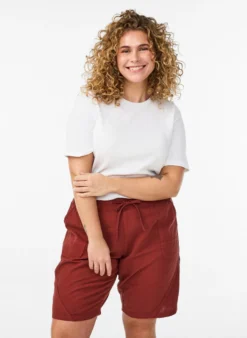 Lockere Shorts aus Baumwolle mit Taschen