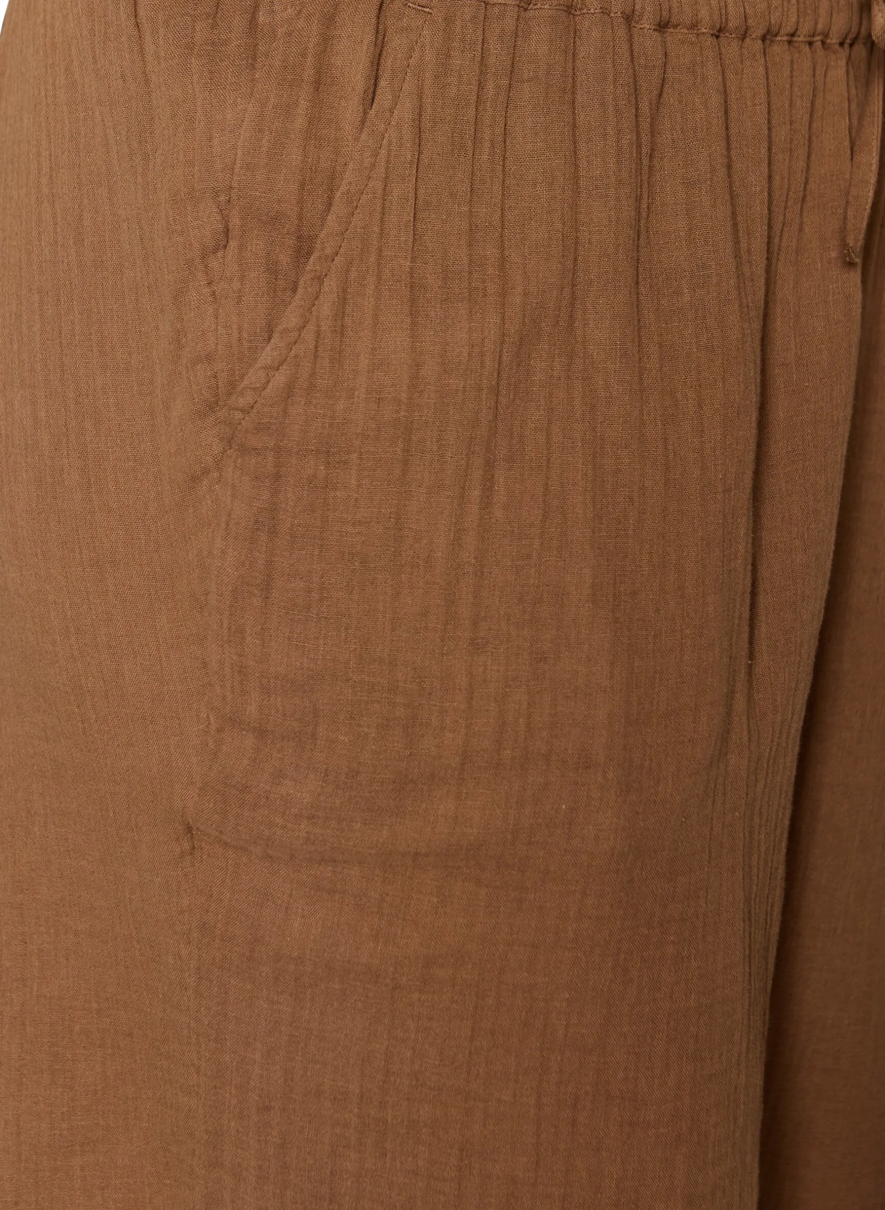 Lockere Shorts aus Baumwollmusselin mit hoher Taille