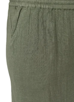 Lockere Shorts aus Baumwollmusselin mit hoher Taille