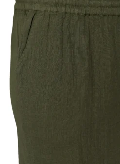 Lockere Shorts aus Baumwollmusselin mit hoher Taille