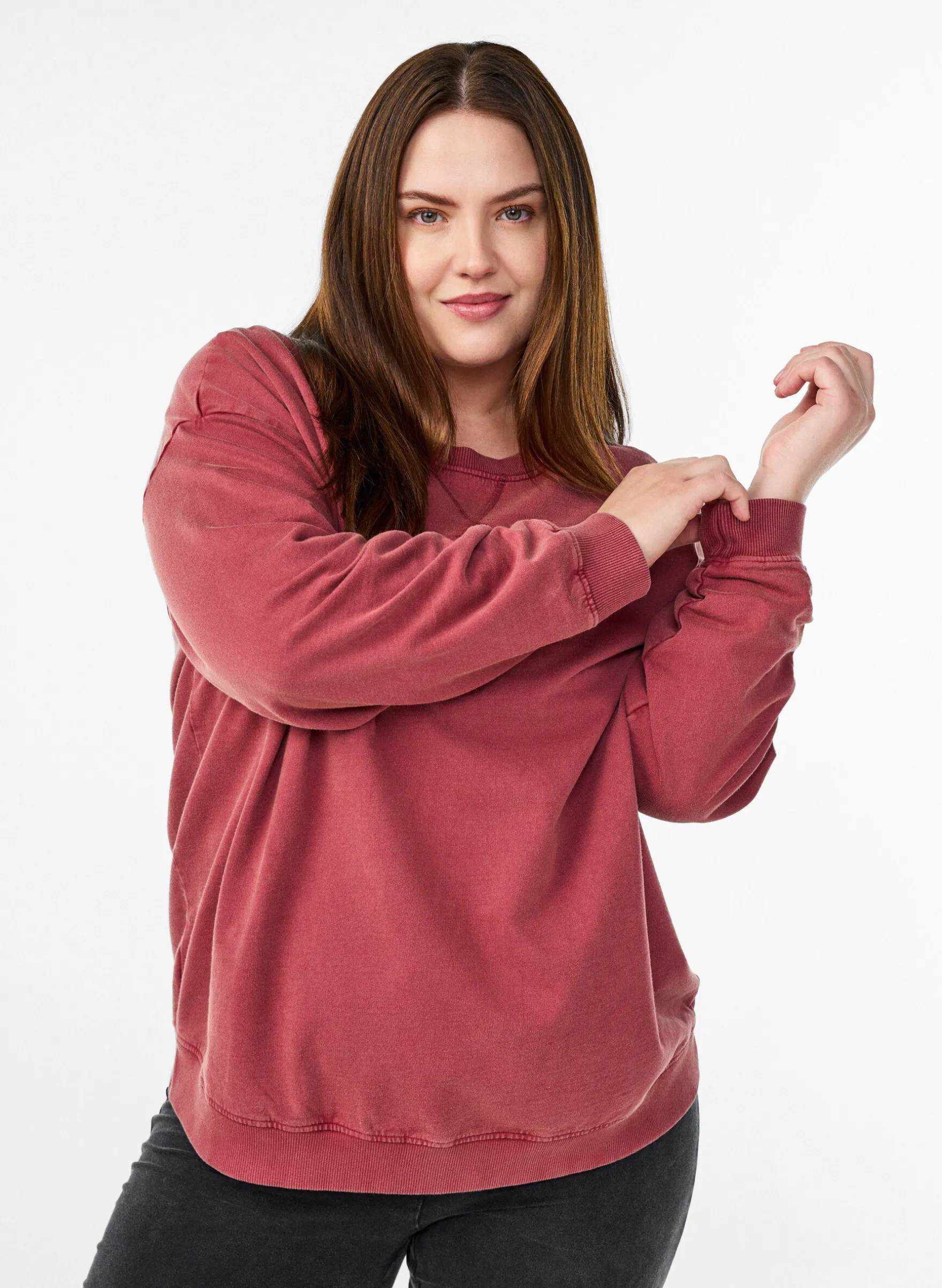 Lockeres Sweatshirt im gewaschenen Look
