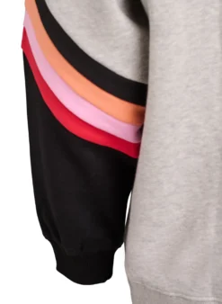 Lockeres Sweatshirt mit Kontrastdetails an den Ärmeln