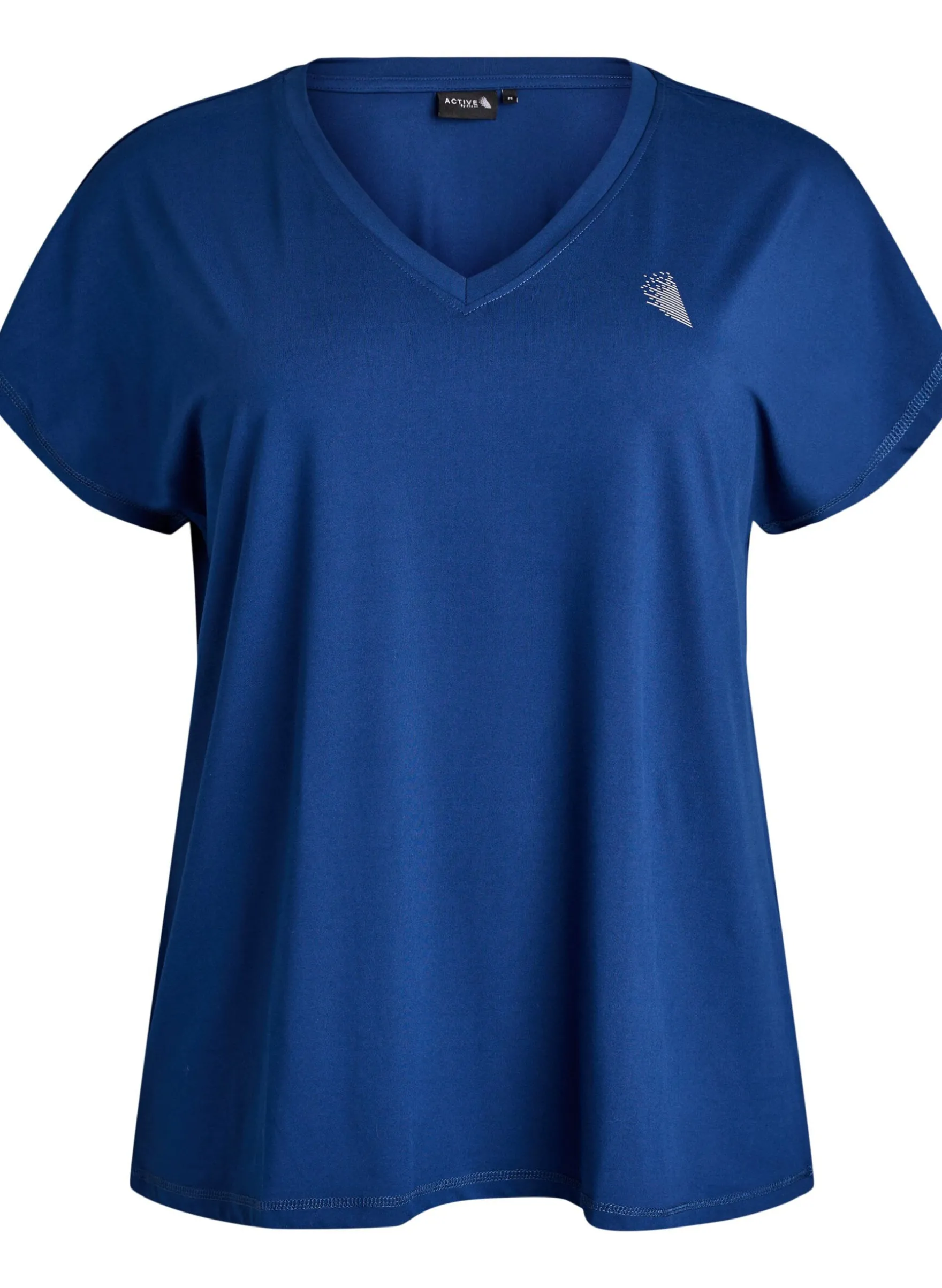 Lockeres Trainings-T-Shirt mit V-Ausschnitt