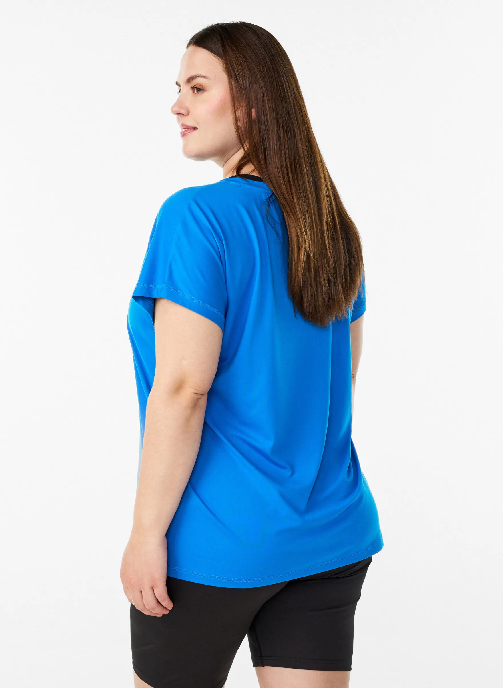 Lockeres Trainings-T-Shirt mit V-Ausschnitt