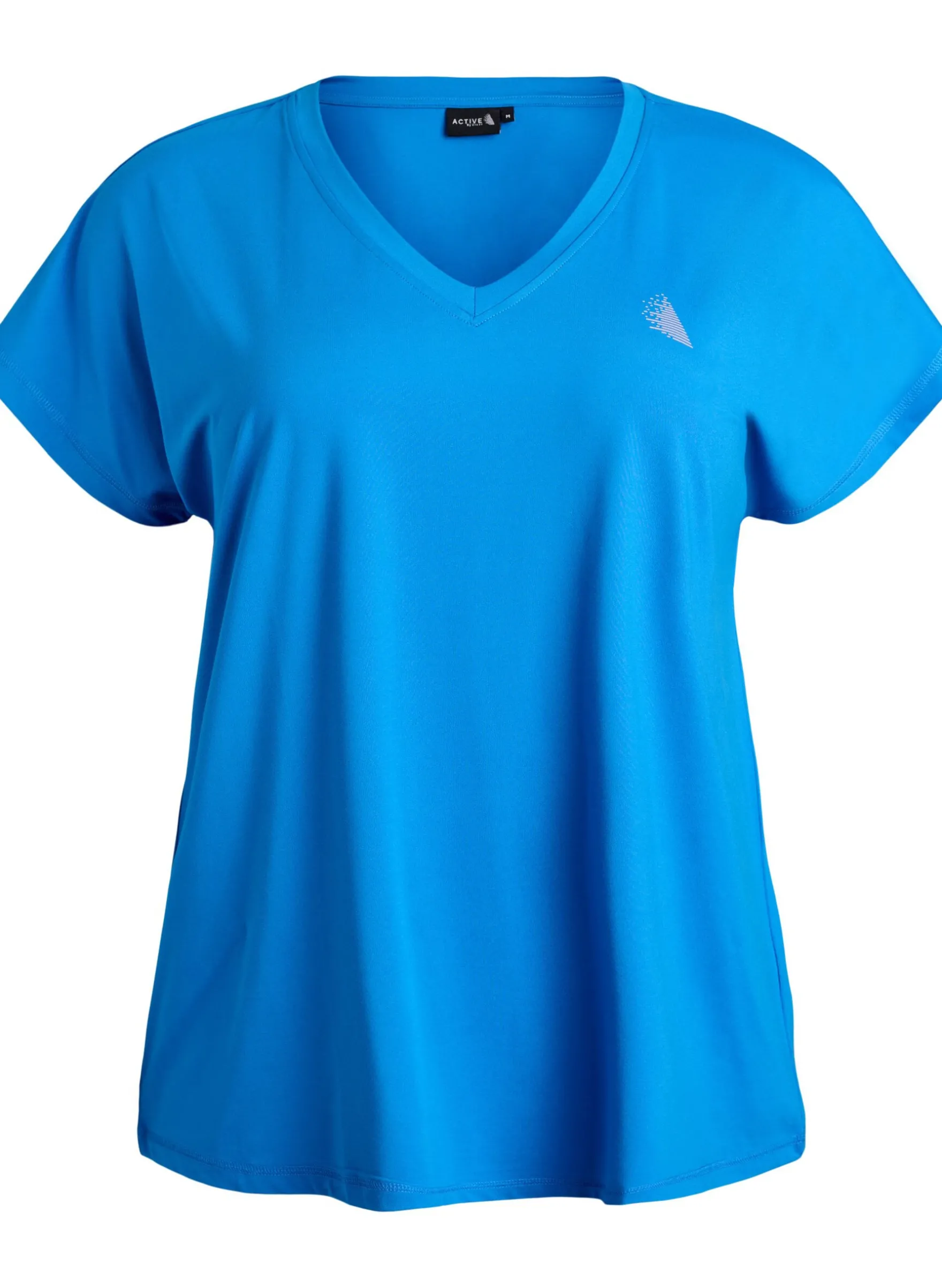 Lockeres Trainings-T-Shirt mit V-Ausschnitt