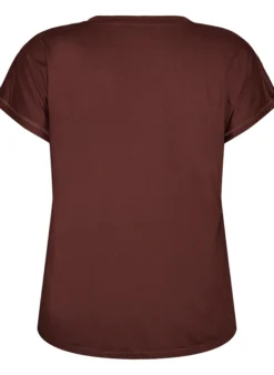 Lockeres Trainings-T-Shirt mit V-Ausschnitt
