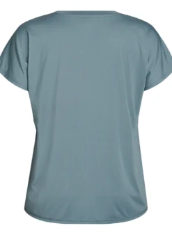 Lockeres Trainings-T-Shirt mit V-Ausschnitt