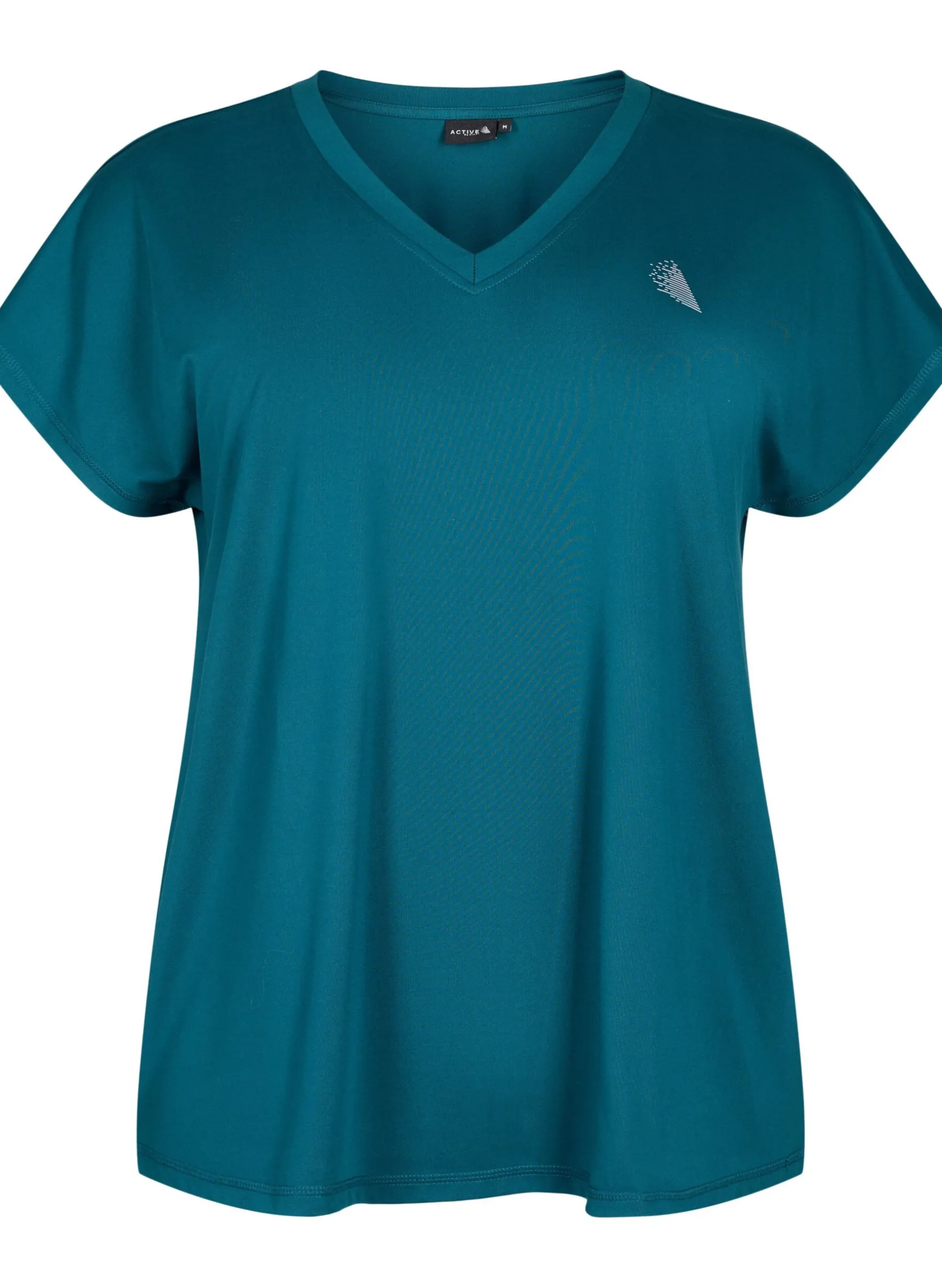 Lockeres Trainings-T-Shirt mit V-Ausschnitt