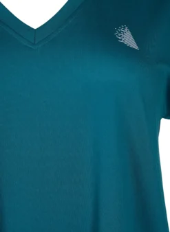 Lockeres Trainings-T-Shirt mit V-Ausschnitt