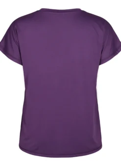 Lockeres Trainings-T-Shirt mit V-Ausschnitt