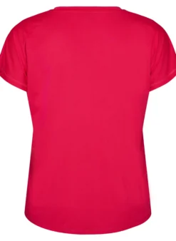 Lockeres Trainings-T-Shirt mit V-Ausschnitt