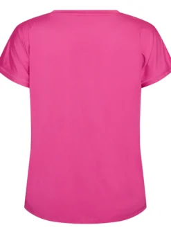 Lockeres Trainings-T-Shirt mit V-Ausschnitt