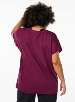 Lockeres Trainings-T-Shirt mit V-Ausschnitt