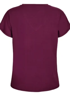 Lockeres Trainings-T-Shirt mit V-Ausschnitt