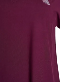 Lockeres Trainings-T-Shirt mit V-Ausschnitt