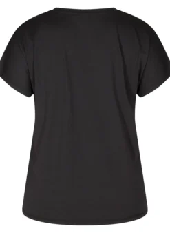 Lockeres Trainings-T-Shirt mit V-Ausschnitt