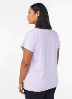 Lockeres Trainings-T-Shirt mit V-Ausschnitt