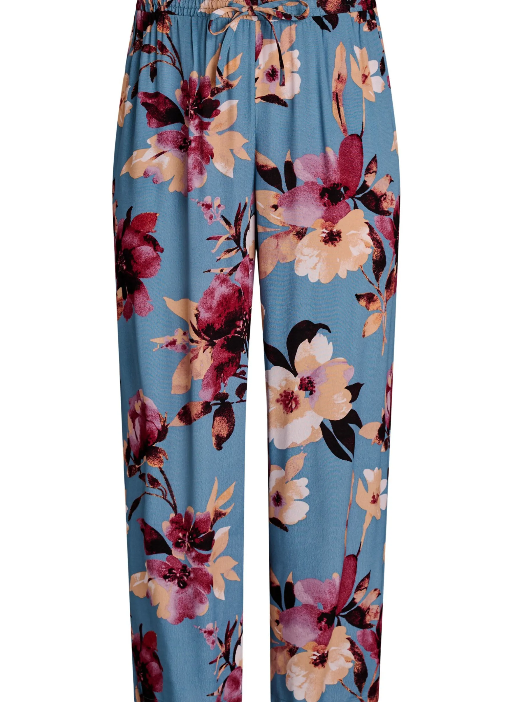 Lockere Viskosehose mit Print