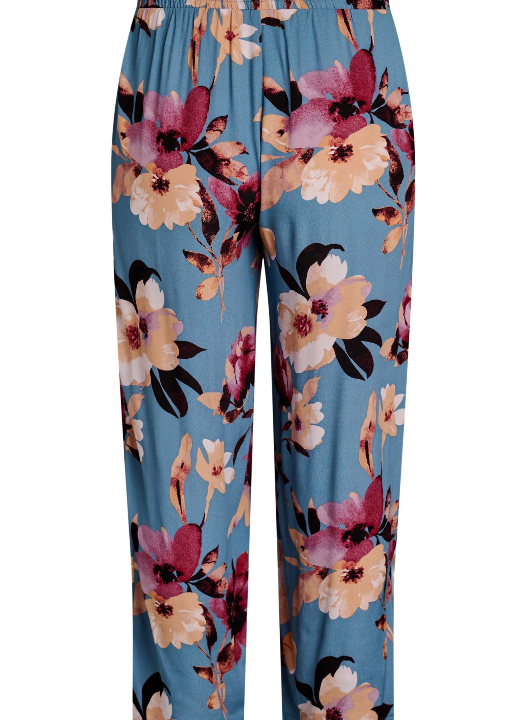 Lockere Viskosehose mit Print