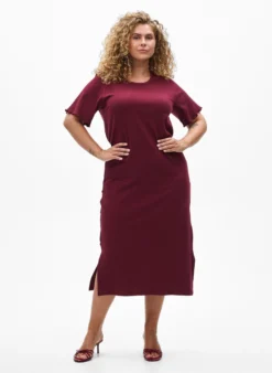 Maxikleid aus Jersey mit kurzen Ärmeln