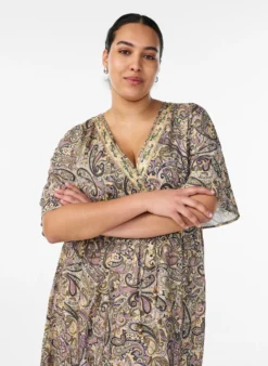 Maxikleid aus Viskose mit Paisleymuster