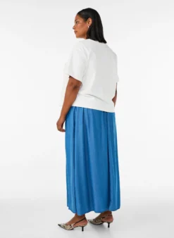 Maxirock aus TENCEL™ Lyocell mit Denim-Look