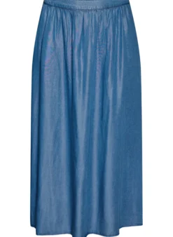 Maxirock aus TENCEL™ Lyocell mit Denim-Look