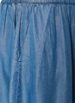 Maxirock aus TENCEL™ Lyocell mit Denim-Look
