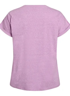 Melange T-Shirt mit kurzen Ärmeln