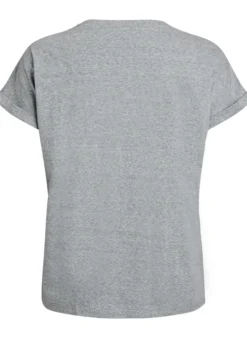 Melange T-Shirt mit kurzen Ärmeln