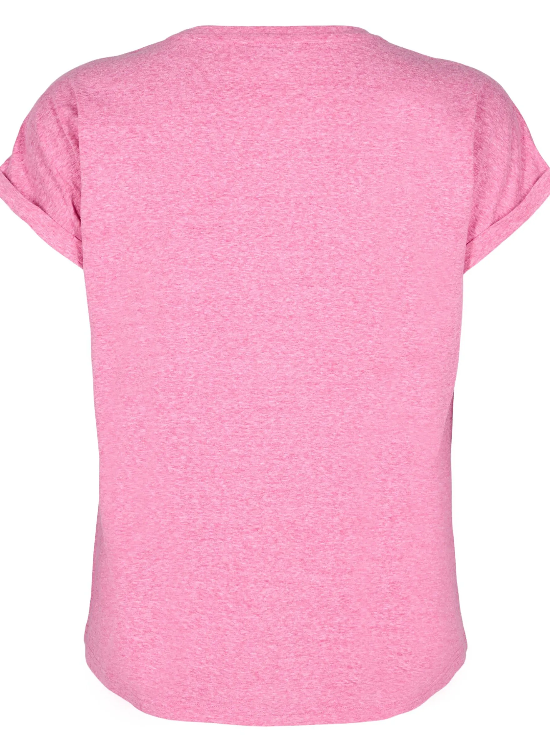 Melange T-Shirt mit kurzen Ärmeln
