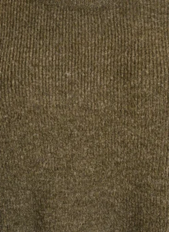 Melierte Strickbluse mit Rundhalsausschnitt