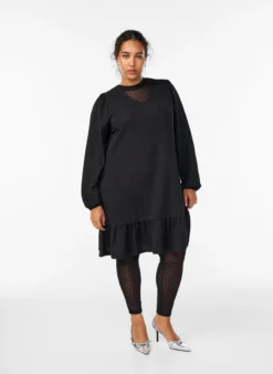 Mesh-Leggings mit Velourspunkten