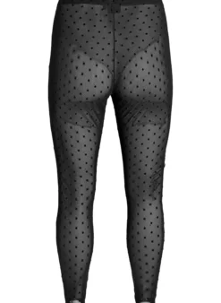 Mesh-Leggings mit Velourspunkten