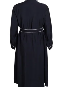 Midi-Hemdkleid mit Kontrastkanten