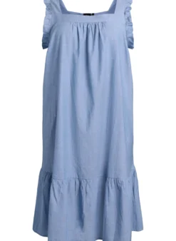 Midikleid aus Baumwolle mit Rüschendetails