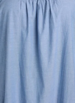 Midikleid aus Baumwolle mit Rüschendetails