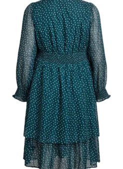 Midikleid aus Chiffon mit Punktmuster