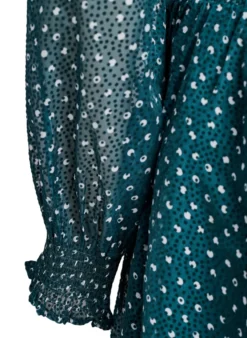 Midikleid aus Chiffon mit Punktmuster