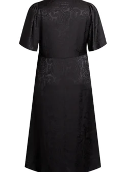 Midikleid aus Jacquard mit Paisleymuster und Flügelärmeln