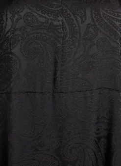 Midikleid aus Jacquard mit Paisleymuster und Flügelärmeln