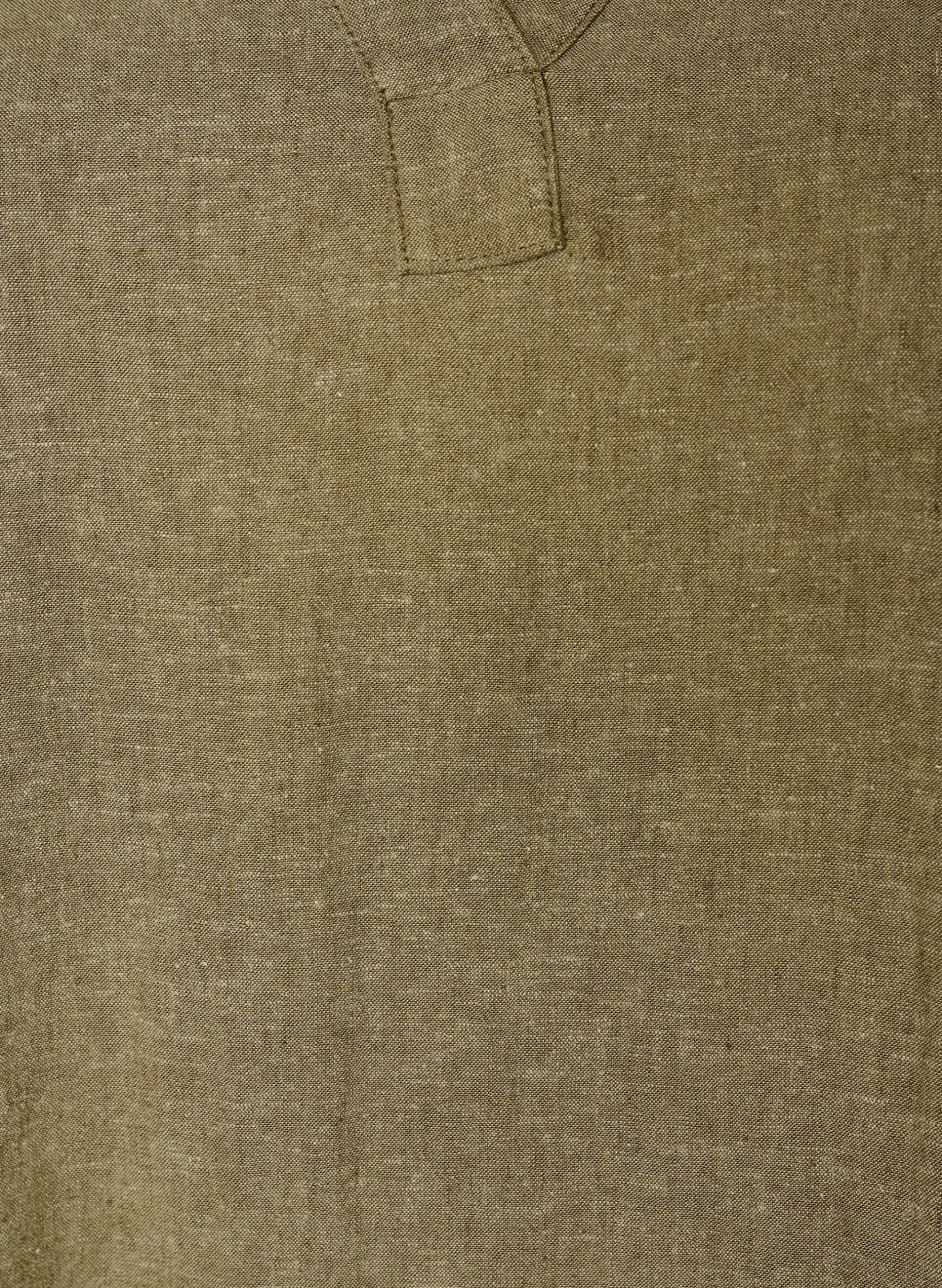 Midikleid aus Leinen und Viskose mit 1/2-Ärmeln