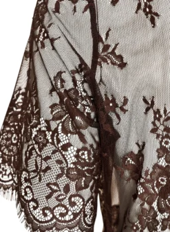Midikleid aus transparenter Spitze mit kurzen Ärmeln