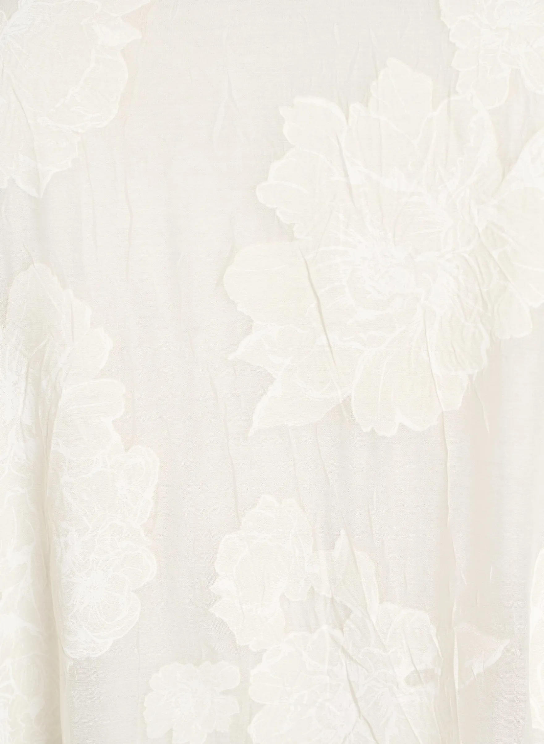 Midikleid mit Blumenprint und transparenten 3/4-Ärmeln
