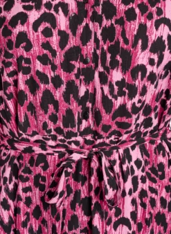 Midikleid mit Knopfleiste und Bindegürtel