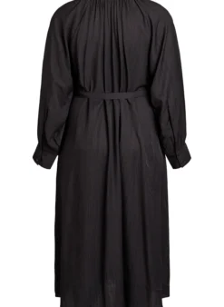 Midikleid mit Knopfleiste und Bindegürtel