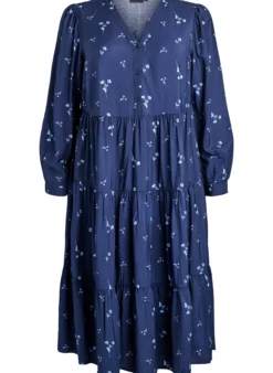 Midikleid mit V-Ausschnitt und A-Linienform