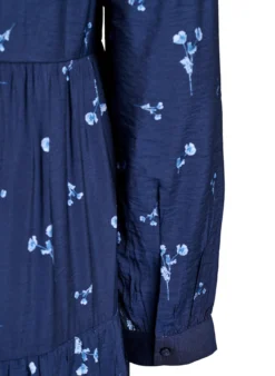 Midikleid mit V-Ausschnitt und A-Linienform