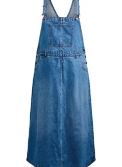 Midi-Latzkleid aus Denim